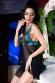 Babydoll in tulle con coppe in pizzo. Nero turchese