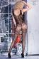 Catsuit in rete e pizzo effetto guepiere con calze.