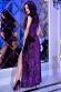 Abito lungo in velluto viola con cappuccio + slip.