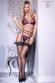 Completino intimo 4 pezzi in pizzo con strass.