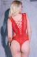 Body a rete con inserti rete larga. Rosso.