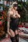 Sexy guepiere 4 pezzi con calze. Nero