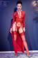 Guepiere set 3 pezzi con calze. Rosso