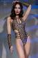 Body leopardato con stringhe regolabili e guanti.