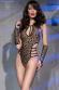 Body leopardato con stringhe regolabili e guanti.