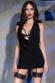 Completo intimo 2 pezzi in pizzo con giarrettiere incorporate. Nero