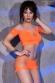 Top e shorts con intagli. Arancione