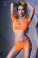 Top e shorts con intagli. Arancione