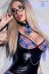 Costume studentessa 5 pezzi con calze ed occhiali.