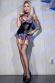 Costume studentessa 5 pezzi con calze ed occhiali.