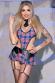 Set 5 pezzi schoolgirl con calze ed occhiali.