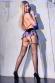 Set 5 pezzi schoolgirl con calze ed occhiali.