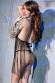 Babydoll nero con lunghe frange.