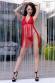 Babydoll rosso con lunghe frange.