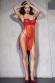 Babydoll rosso con ferretto e lunghe frange.