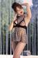 Babydoll leopardato con bordi in pizzo.