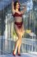 Set intimo 4 pezzi rosso/nero con calze.