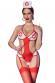 4-piece sexy nurse bodysuit with stockings.