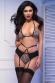 Intimo 2 pezzi in tulle leopardato + calze.