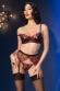 4 pcs lingerie setset with embroidered hearts and stockings