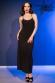 Abito lungo nero con strass + perizoma.