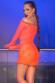 Chemise in pizzo a maniche lunghe. Arancione