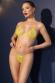 Set 2 pezzi giallo fluo a rete con strass.