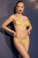 Set 2 pezzi giallo fluo a rete con strass.