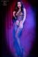 CHILIROSE: Catsuit a rete lavorata con motivi in pizzo.
