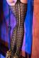 CHILIROSE: Catsuit a rete lavorata con asolature.