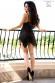 CHILIROSE: babydoll in tulle e pizzo nero/viola.