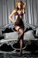 CHILIROSE: chemise in tulle e pizzo con aperture laterali.