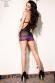 CHILIROSE: chemise in tulle e pizzo con aperture laterali.