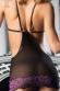 CHILIROSE: chemise in tulle e pizzo con aperture laterali.