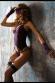 CHILIROSE: set 4 pz. guepiere con tanga, guanti e benda.