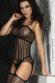 CHILIROSE: catsuit traforata con ricami e lavorazioni.