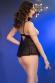 Babydoll con catenelle, perizoma, benda e copricapezzoli. Nero