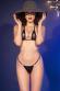 Micro bikini in tulle brillante. Nero