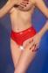Slip in similpelle aperti dietro. Rosso