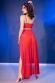 Set 3 pezzi in tulle con catene dorate removibili. Rosso