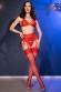 Set intimo rosso 5 pezzi con reggicalze, calze e frustino