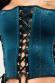 CHILIROSE: corpetto vellutato con stringature. Blu