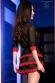 CHILIROSE: vestaglia corta nero/rossa con cuoricini.