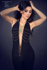 CHILIROSE: belly body chains with stones. Model 3998